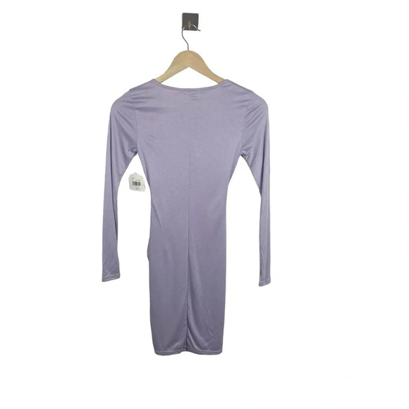 NWT Altar’d State Tatia Faux Wrap Ribbed Bodycon Dress in Lavender Size XS - Picture 9 of 11